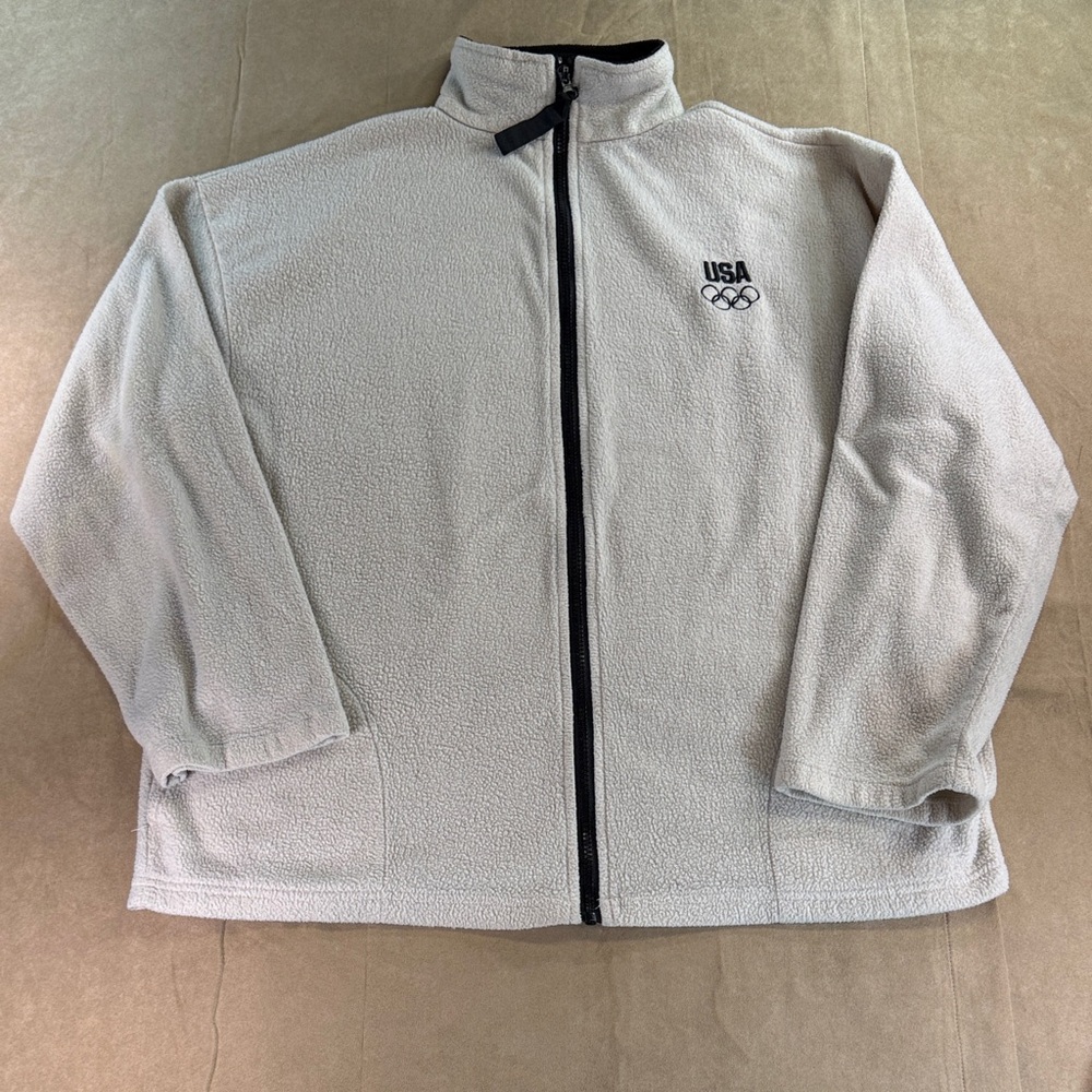 USA Olympic Fleece Jacket - beige